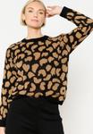 Джемпер JACQUARD WITH LEOPARD PRINT LolaLiza, черный - фото 5
