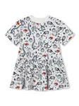 Платье с принтом Kenzo Kids, белый - фото