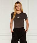 Футболка женская Calvin Klein Jeans облегающего кроя с монограммой, серый - фото 3