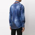 DSQUARED 2 Мужская синяя рубашка - фото 6