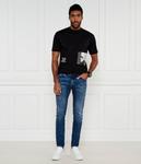 Футболка Karl Lagerfeld Regular Fit с принтом, черный / белый - фото 2