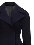 Двубортный блейзер с баской Alaia, синий - фото 2