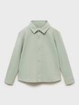 Детская хлопковая рубашка с длинными рукавами Mango, Green - фото 2