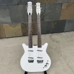 Danelectro 6/12 Двухгрифовая Белая Перламутровая - фото 2