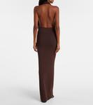 Платье макси из джерси Christopher Esber, Espresso - фото 3