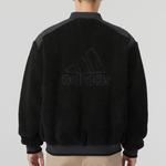 Бархатная куртка мужская черная Adidas, черный - фото 4