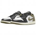 1 Jordan Low Black Toe Medium Olive, Чёрный Белый Зелёный - фото 4