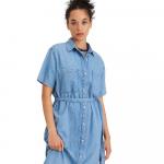 Короткое платье Dockers T2 Button Front, синий - фото 3