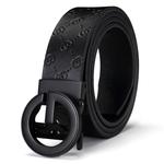 Мужской кожаный ремень GOLF, Черный - фото 7