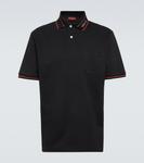 Хлопковая пике-поло с добавками Gucci, Black/Mix - фото