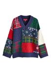 Джемпер Next Jumper, Navy/Red/Green Patched/Multi-Coloured - фото