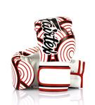 Перчатки Fairtex Microfiber Gloves - Art Collections - Red Wave, белый - фото