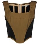 Топ-бюстье с аквалангом Stella McCartney, хаки - фото