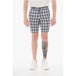 Клетчатые шорты из хлопка ID Corneliani, синий - фото