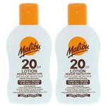 Malibu Protective Lotion SPF20 Waterproof Lotion 200 мл x2 шт. - фото