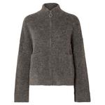 Свитер Selected Sia Full Zip, серый - фото 3