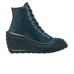 Кроссовки Converse Wmns Chuck 70 De Luxe Wedge Platform High Into The Void Croc, бирюзовый - фото
