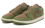 Женские кроссовки Air 1 Low Se 'Sky J Light Olive' Jordan, зелёно-коричневые - фото 4