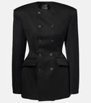 Платье-блейзер из твила Wardrobe.NYC, черный - фото