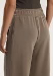 Брюки OYSHO SOFT-TOUCH SIDE RIB STRAIGHT-LEG, Brown/Taupe - фото 4