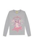 Рубашка Stitch Angel с длинными рукавами серого цвета ONOMATO! - фото