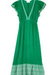 Cella Вышитое платье миди в зеленом цвете M.A.B.E. - фото 5
