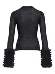 Свитер с оборками Alaïa, черный - фото 2