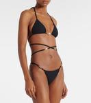 Украшенные бикини-трусики Same, Faux Suede Black - фото 2