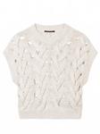 Кабельный топ-свитер в кремовом цвете LUISA CERANO - фото 5