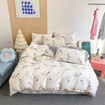 LUOLAI HOME Постельное белье 4 предмета, простыня, 150 см, цвет хаки - фото 3