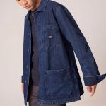 Джинсовая куртка унисекс Dickies, каменная мойка синяя - фото 4