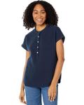 Топ Faherty Dream Cotton Desmond Top, темно-синий - фото