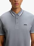 BOSS Cotton Regular Fit короткий рукав поло HUGO BOSS, Dark Grey - фото 5