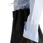 Рубашка на шнуровке PRADA, синий - фото 6