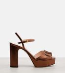 Сандалии VLogo Signature на платформе Valentino Garavani, Dark Bronze - фото 4