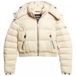 Пуховик Superdry Crop Fuji, бежевый - фото 2