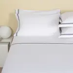 Наволочка Frette Hotel Classic, 53х94 см, белый/синий - фото 2