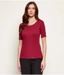 Блуза slim fit Marc Cain, бордовый - фото