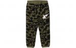 BAPE 1st Camo спортивные штаны A Bathing Ape, зеленый - фото 3