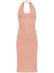 Платье миди с вырезами DSQUARED2, розовый - фото