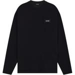 WE11DONE Футболка с рукавом дроп-шиплер унисекс черная - фото