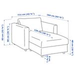 Шезлонг VIMLE IKEA, цвет lejde grey/black - фото 4