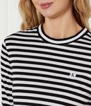 Лонгслив женский Calvin Klein Jeans в полоску, черно-белый - фото 4