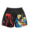 Мужские черные шорты Deadpool Wolverine Color Pop Retro Chalk Line - фото 3