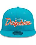 Мужская кепка Snapback Aqua Miami Dolphins Main Script 9FIFTY New Era, синий - фото 4
