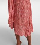 Платье миди со сборками и принтом Etro, Print On Pink Base - фото 5