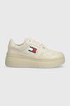 Кроссовки TJW RETRO BASKET FLATFORM ESS Tommy Jeans, бежевый - фото