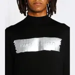 Шерстяной свитер обычного кроя Karl Lagerfeld, черный - фото 4