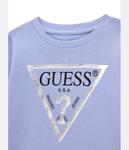 Свитшот детский Guess с логотипом бренда, синий - фото 3