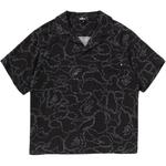 Рубашка Bape Printed Casual S/S A BATHING APE, черный - фото